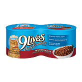 9 Lives sliced beef in gravy, 4 5.5-ounce cans Full-Size Picture